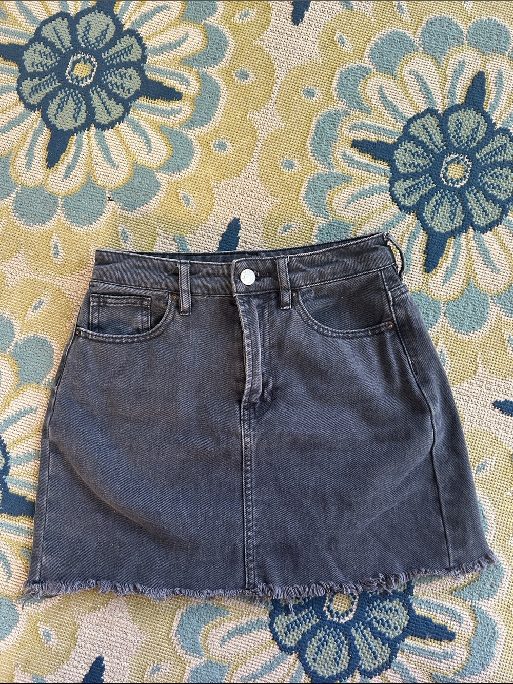 PacSun Charcoal Washed Denim Mini Skirt